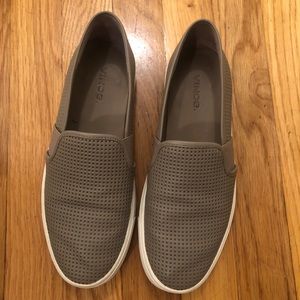 Vince Blair Perforated Leather Slip-On Sneakers